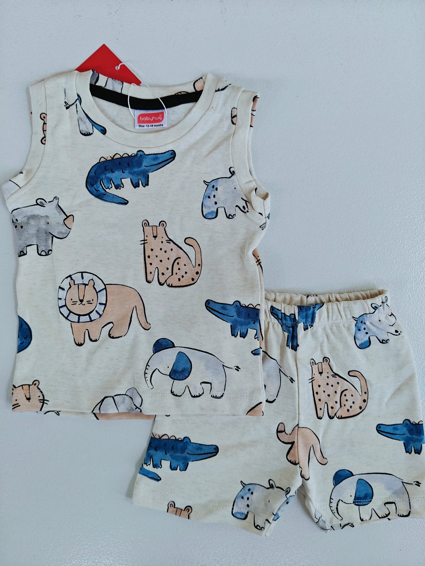 Premium Sleevelesss Tshirt with Shorts Sets (Cute Animals) - sanright