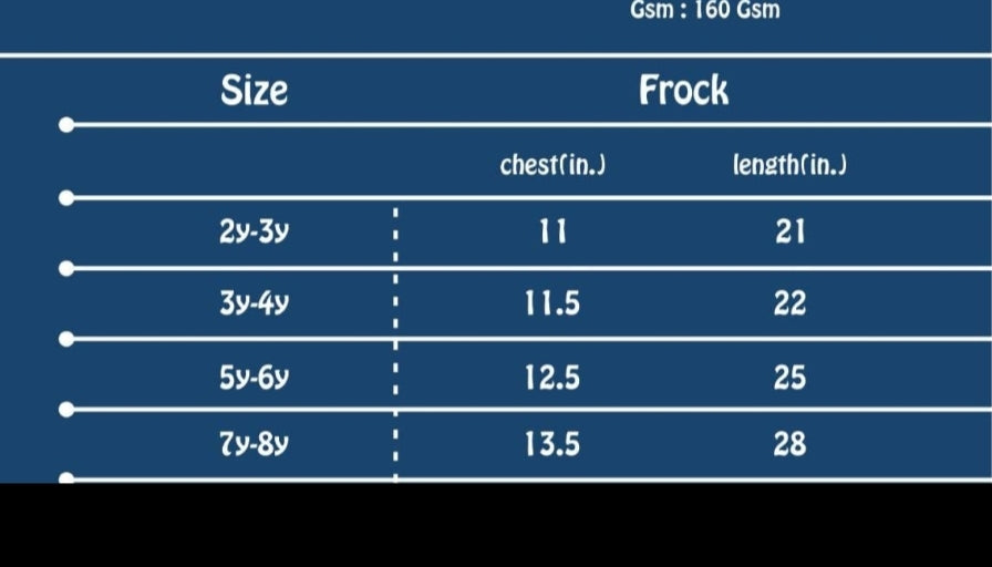 Half Sleeves Frill Frocks (Sky-blue Flower)