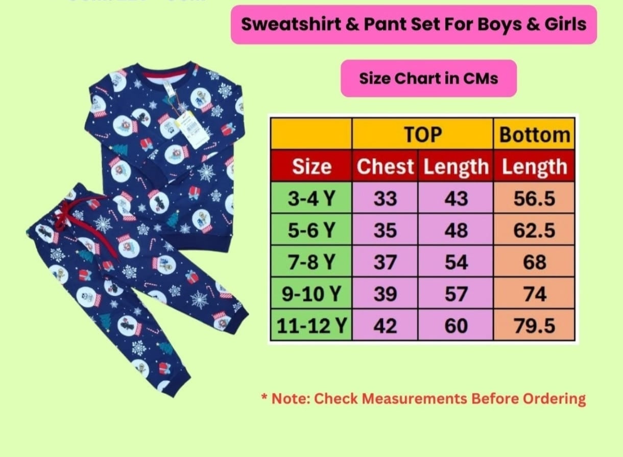 Kids’ Loungewear Winter set (Yellow Pineapple) (3-12 Yrs)