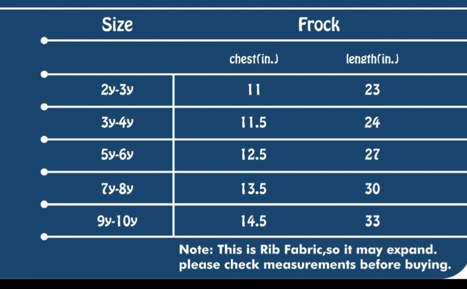 Half Sleeves Frill Frocks (Specs PANDA)