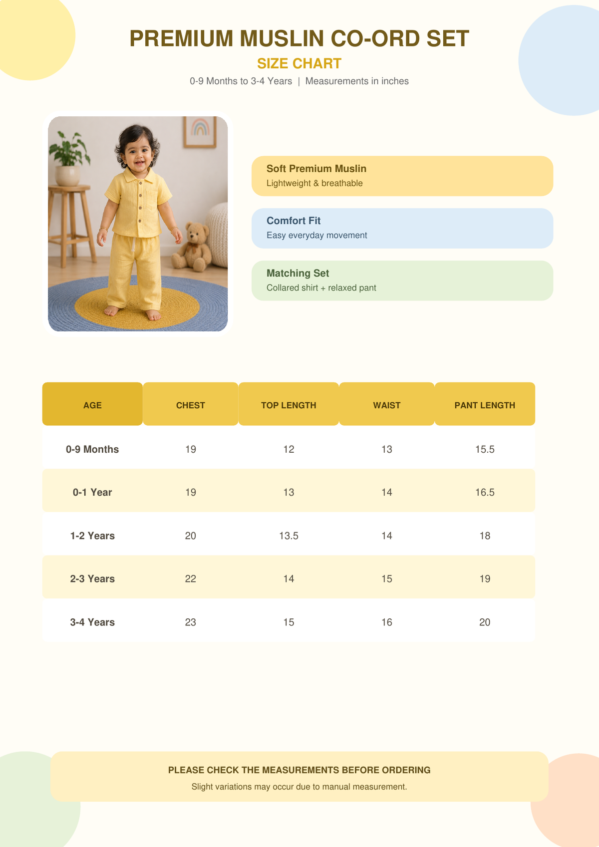Airport - Kids Muslin Print Collar Shirt & Pant (Lime)