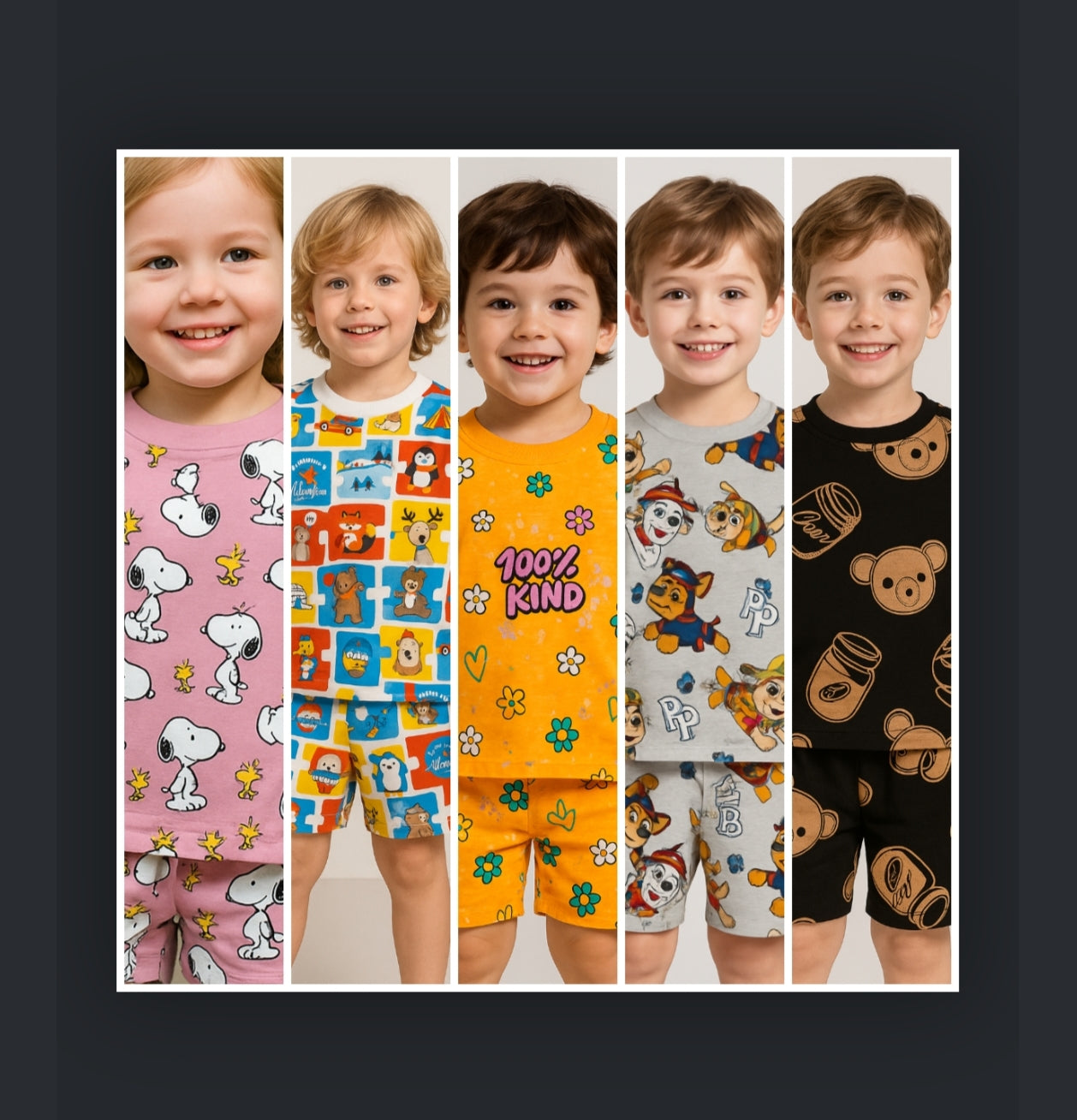 Exclusive Drop Shoulder Shorts Sets (2-12Yrs)