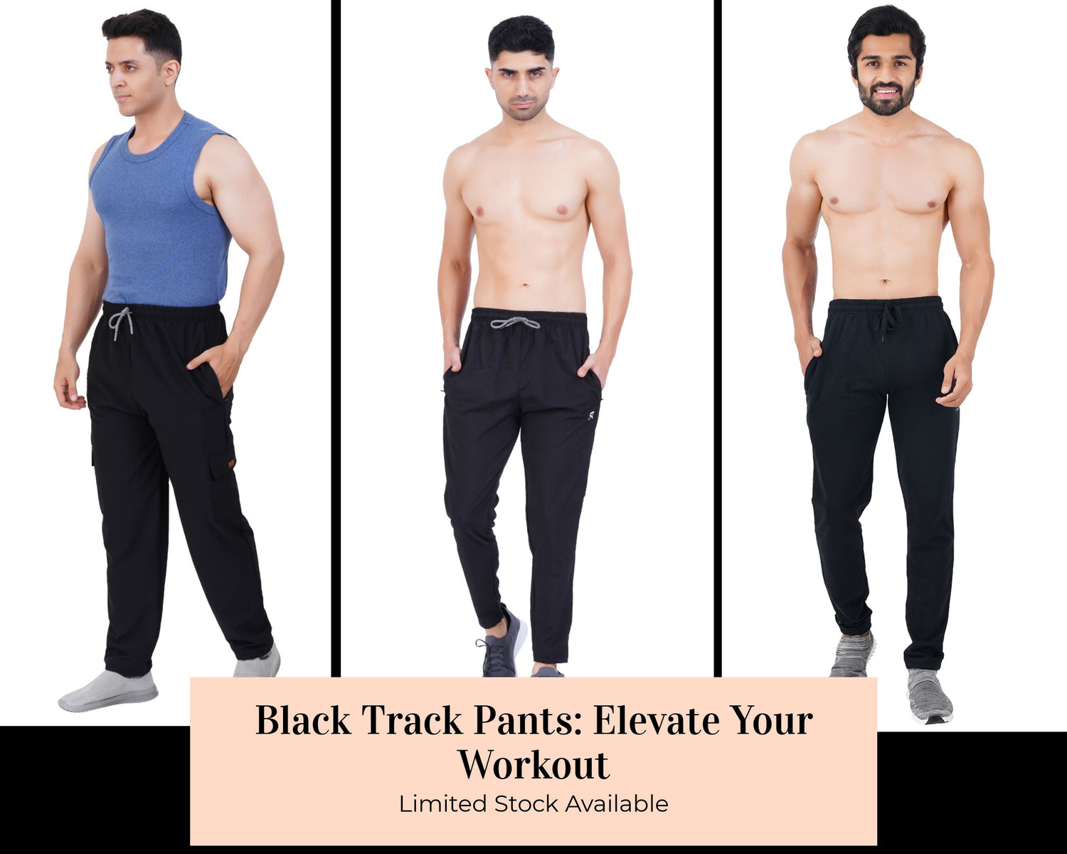 MEN'S ONLY BLACK TRACK PANTS