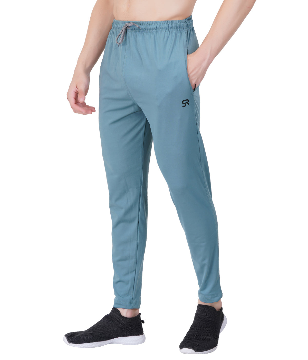 "Flex in Style: Solid Stretch Track Pants"