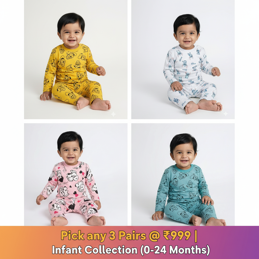Infant Collections (0-24 Months) (Buy 3 Get 1 @just 999rs)