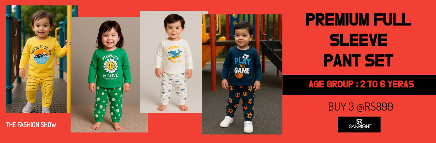 KID'S Cotton Pyjama Sets (Pick any 3 @just 899)(2-8 Yrs)