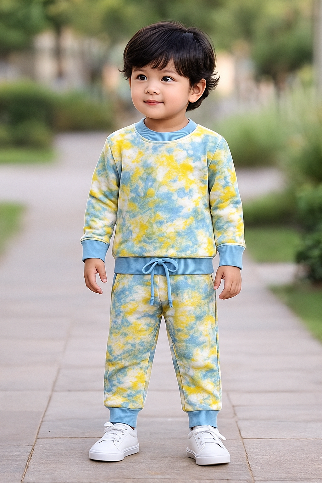 Premium Winter Full sleeves Tshirt with Pant (Yellow Green Dye&Dye)