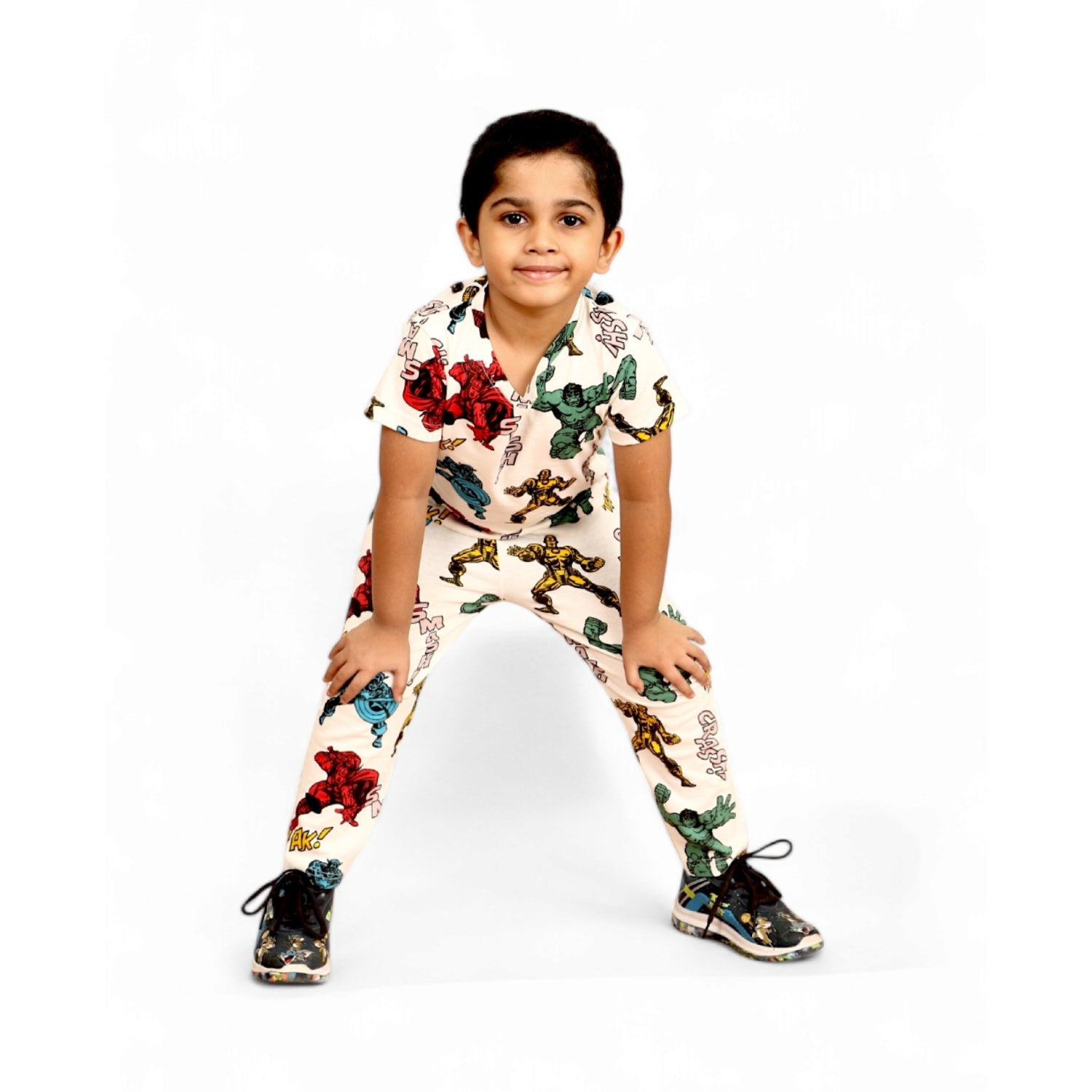 Half Sleeves Pajama Set (Avengers) - sanright