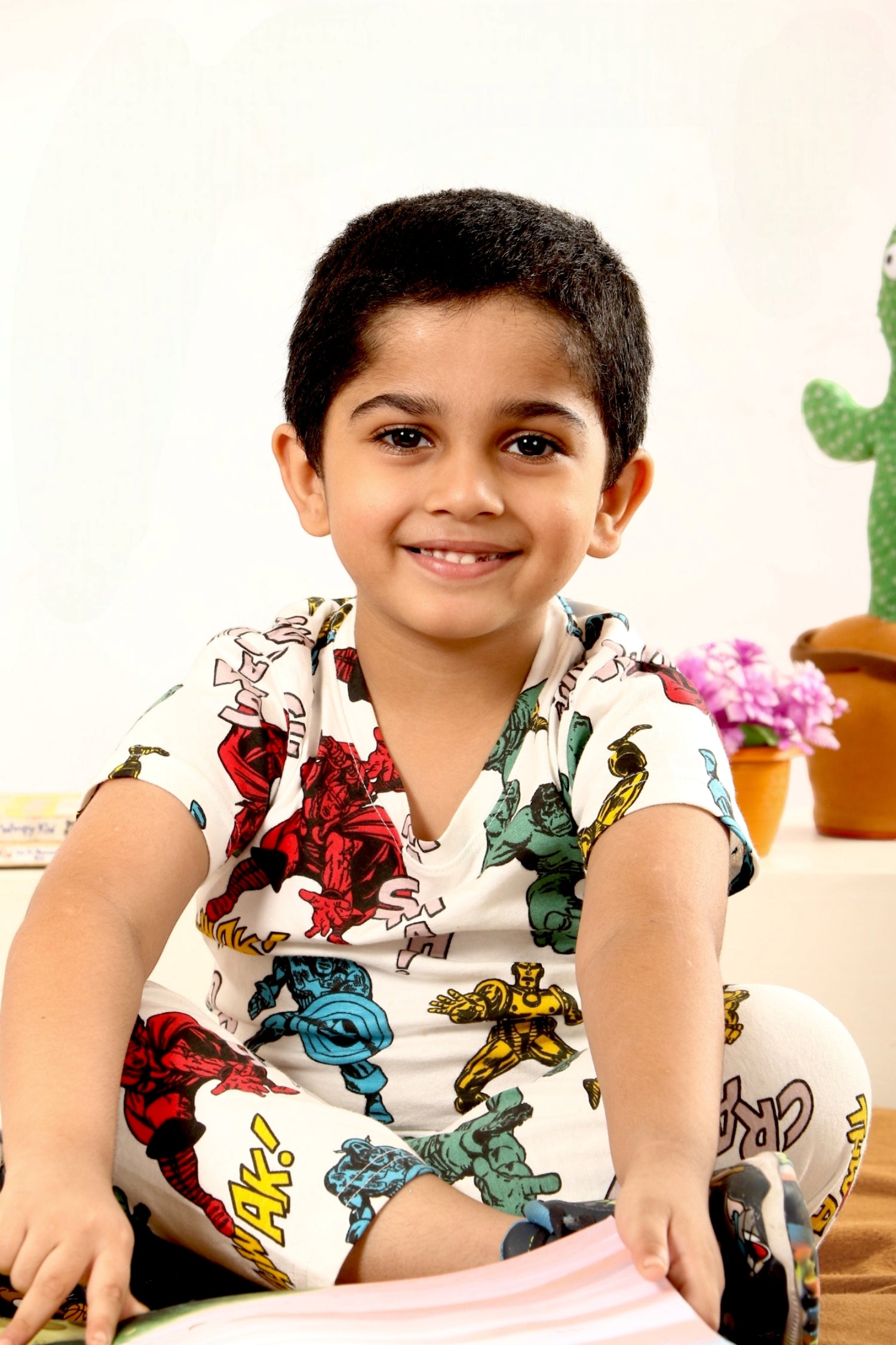 Half Sleeves Pajama Set (Avengers) - sanright