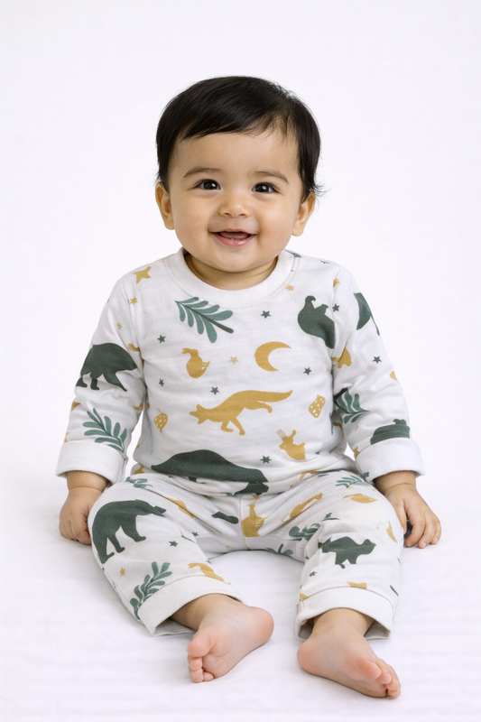 Premium Full sleeves Cotton Tshirt with Pant (Shadow Animals)