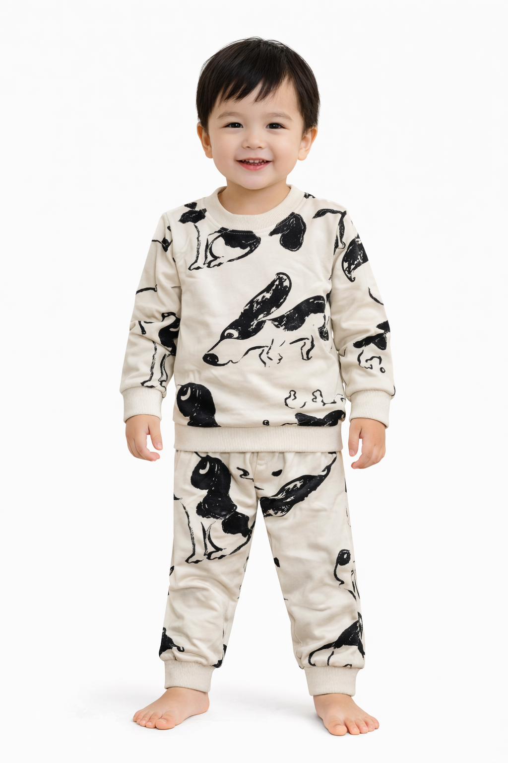 Premium Winter Full sleeves Tshirt with Pant (Puppy)