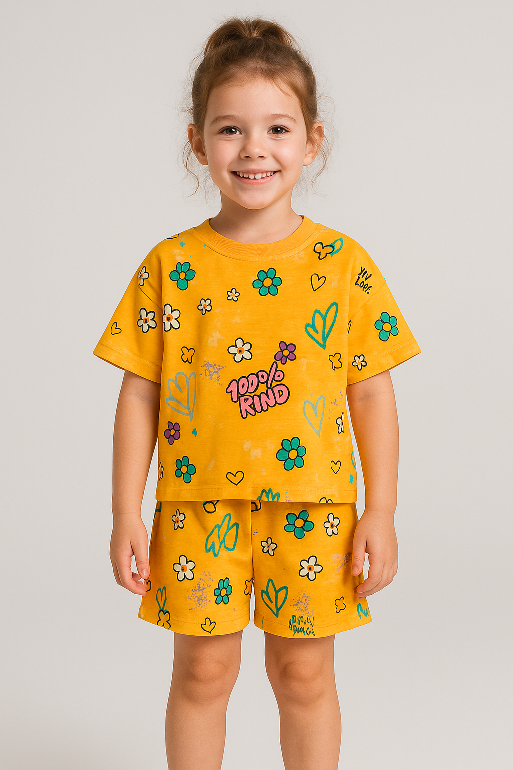 Drop-Sholder Shorts sets (Blossom)