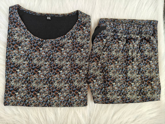 Women’s Co-Ords Loungewear Set (Multicolour Circles)