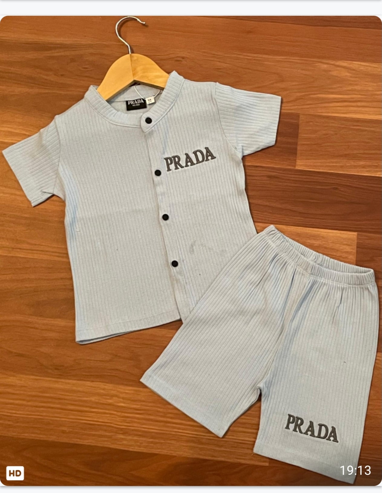 Front open Tshirt with Shorts Sets (PRADA)