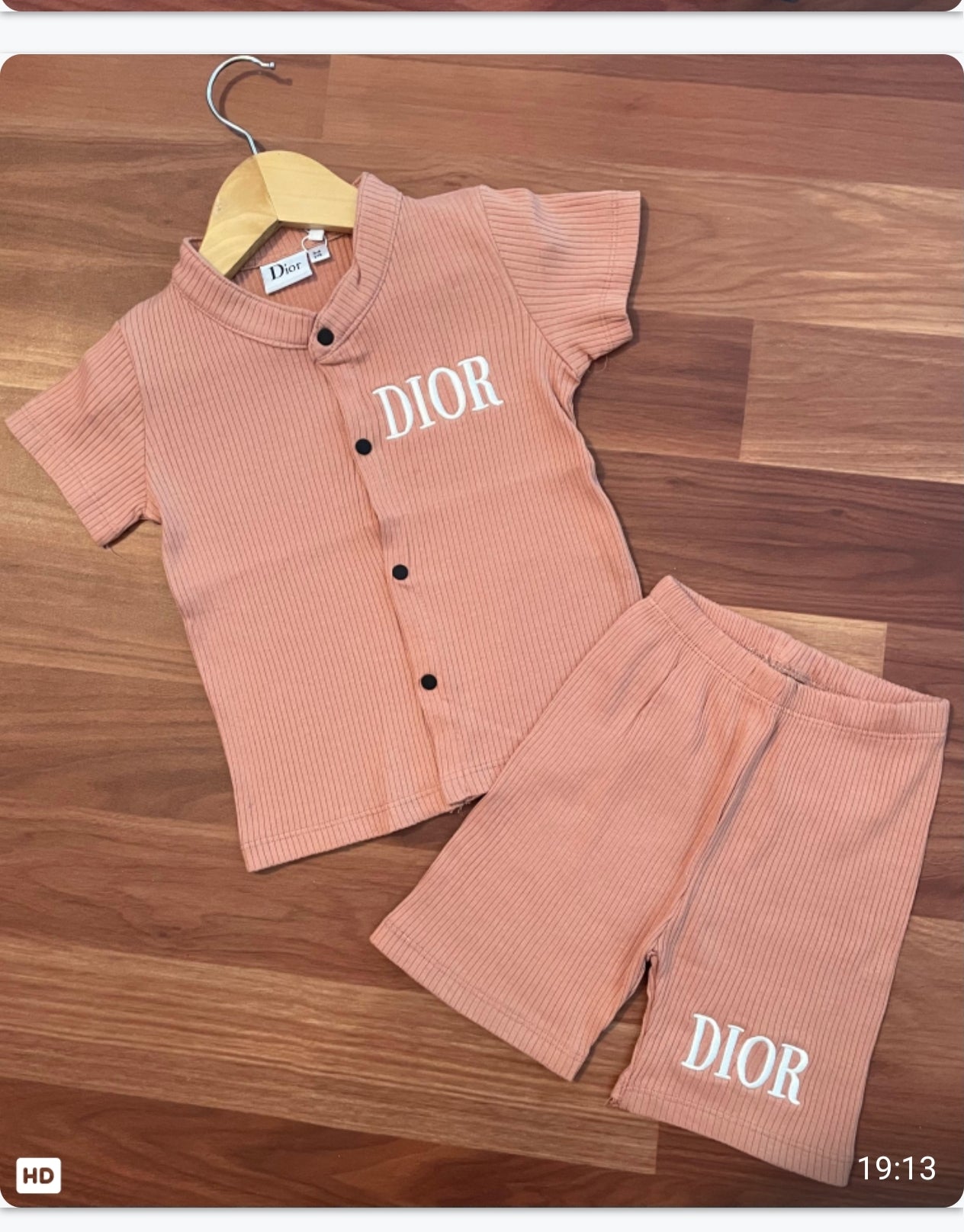 Front open Tshirt with Shorts Sets (DIOR)