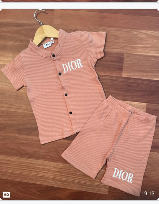 Front open Tshirt with Shorts Sets (DIOR)