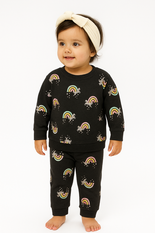 Kids’  Winter set (Charcoal RAINBOW)