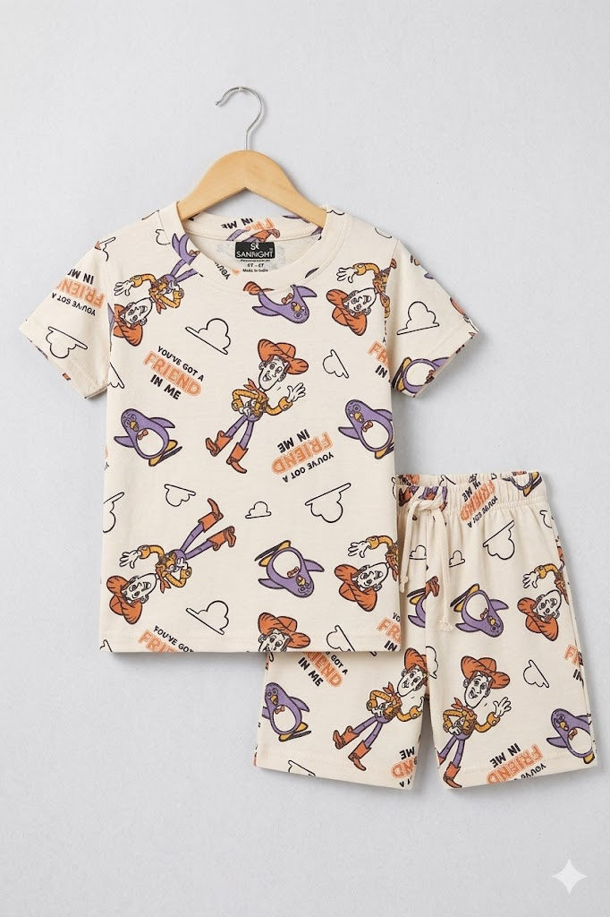 Shorts Sleeves Tshirt with Shorts Sets (Friend in Me )