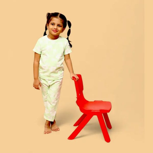 Half Sleeves Pajama Set (Green Floral) - sanright