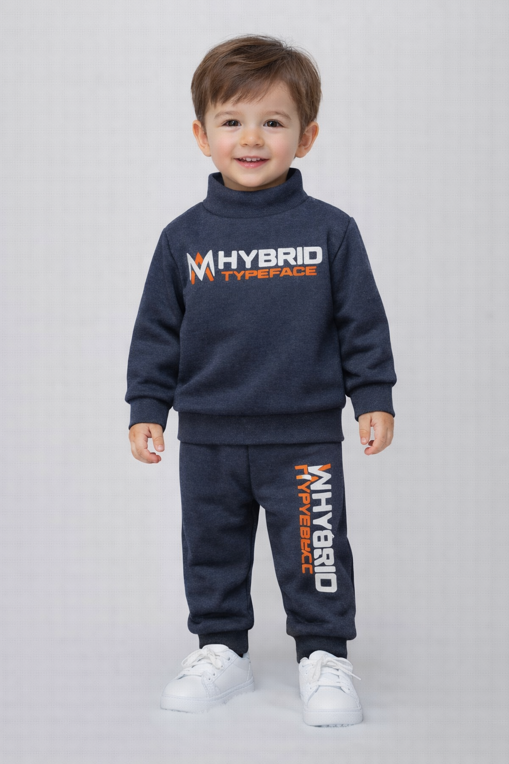 Premium Winter High Neck Pant Set for Kids (HYBRID TYPEFACE) (3-4 Yrs)