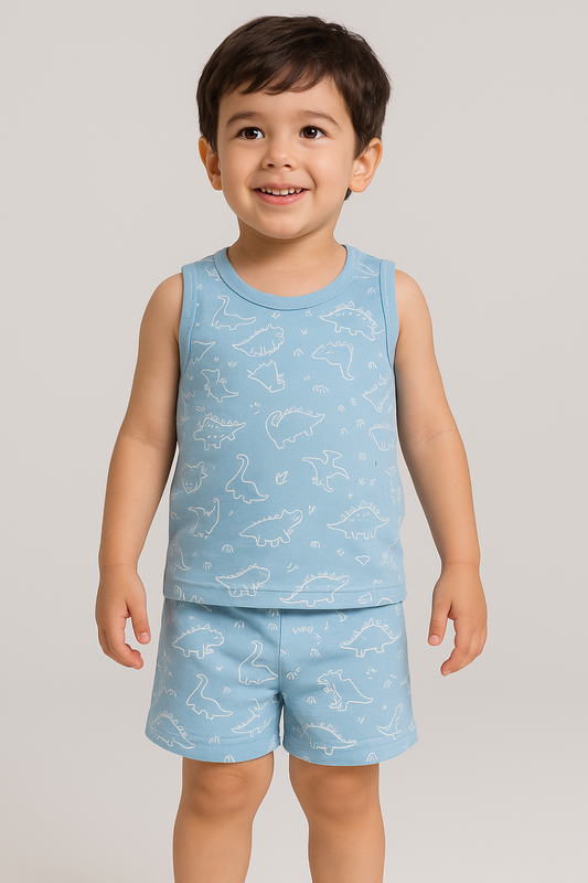 Sleeveless Shorts Sets(Dinosaurs)