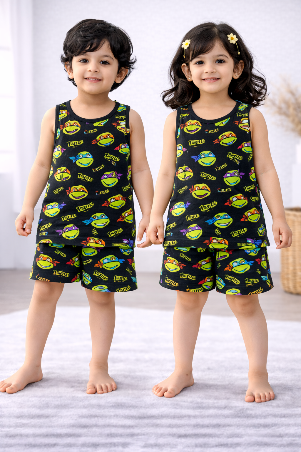 Sleeveless Shorts Sets (Turtles)
