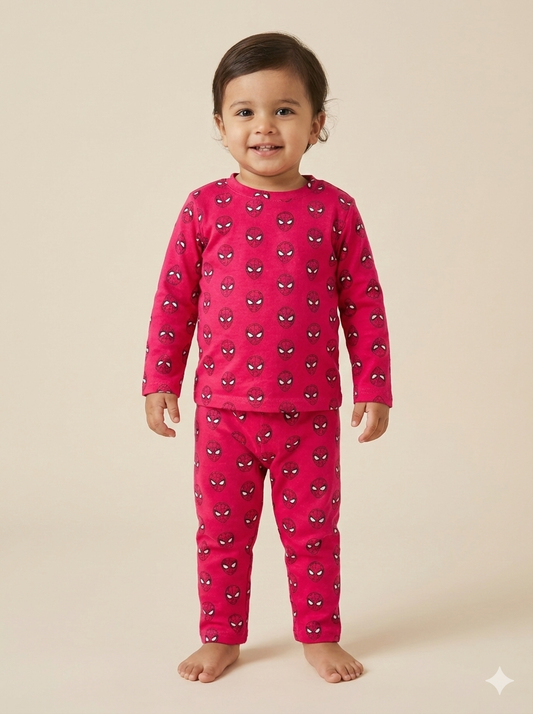 Premium Full sleeves Tshirt with Pant (red spider face)