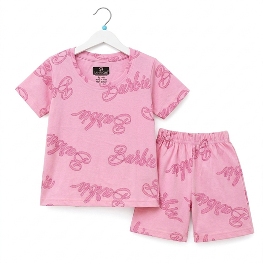 Shorts Sleeves Tshirt with Shorts Sets (Glettering Barbies)
