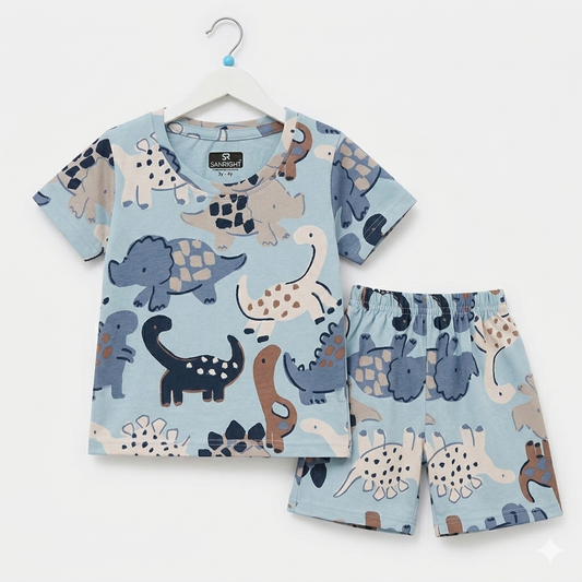 Shorts Sleeves Tshirt with Shorts Sets (Big Dinos)