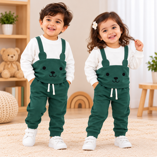 Korean Winter Set for Toddlers & Kids - Teal & Cream Teddy(KW001)