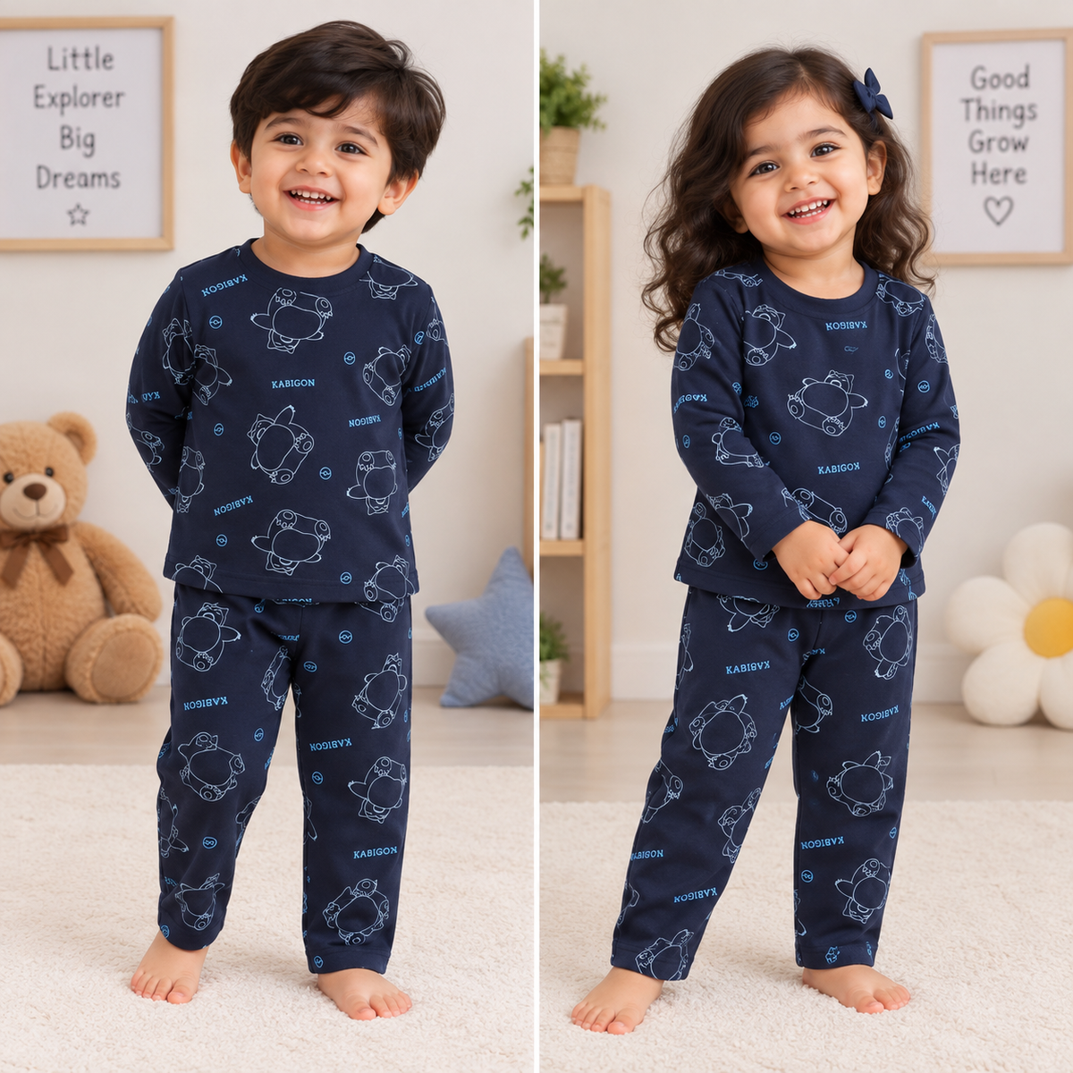 Premium Full sleeves Tshirt with Pant (Navy Toy  )