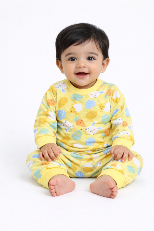 Premium Full sleeves Cotton Tshirt with Pant (Bunny & Fruits)