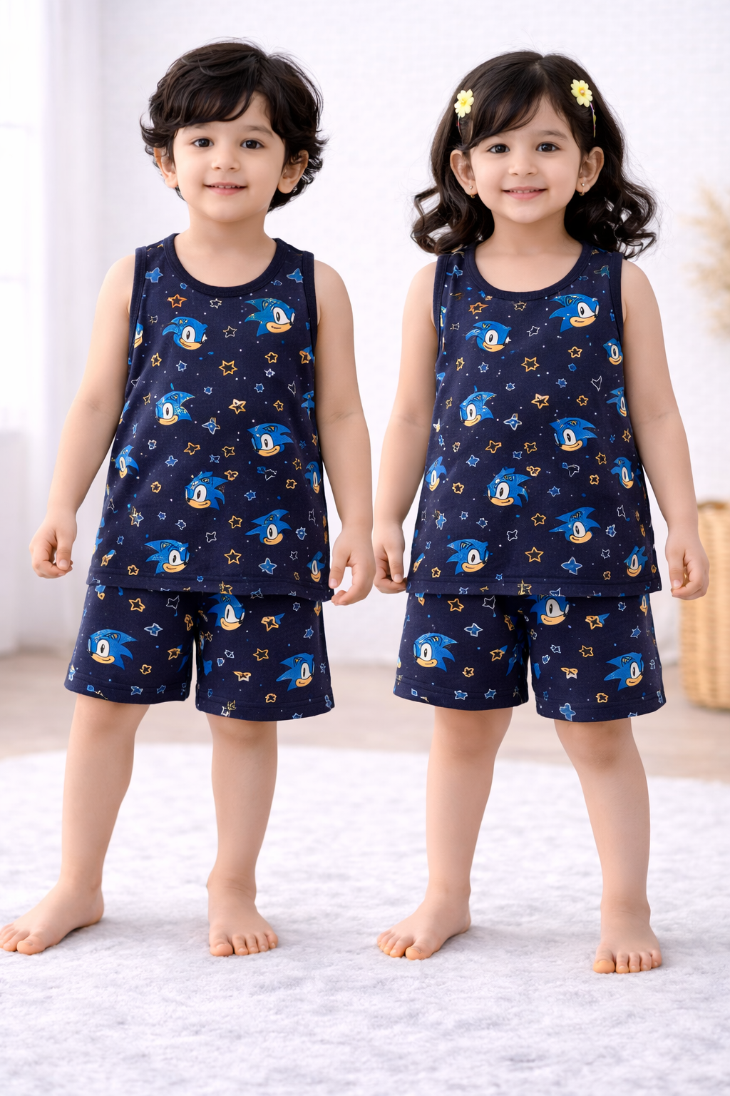 Sleeveless Shorts Sets(COBIGON) (Sonic Stars)
