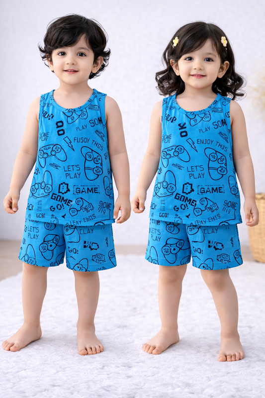 Sleeveless Shorts Sets(Gamer)