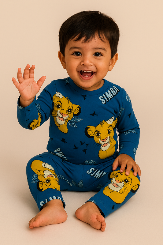 Premium Full sleeves Tshirt with Pant (Blue SIMBA)