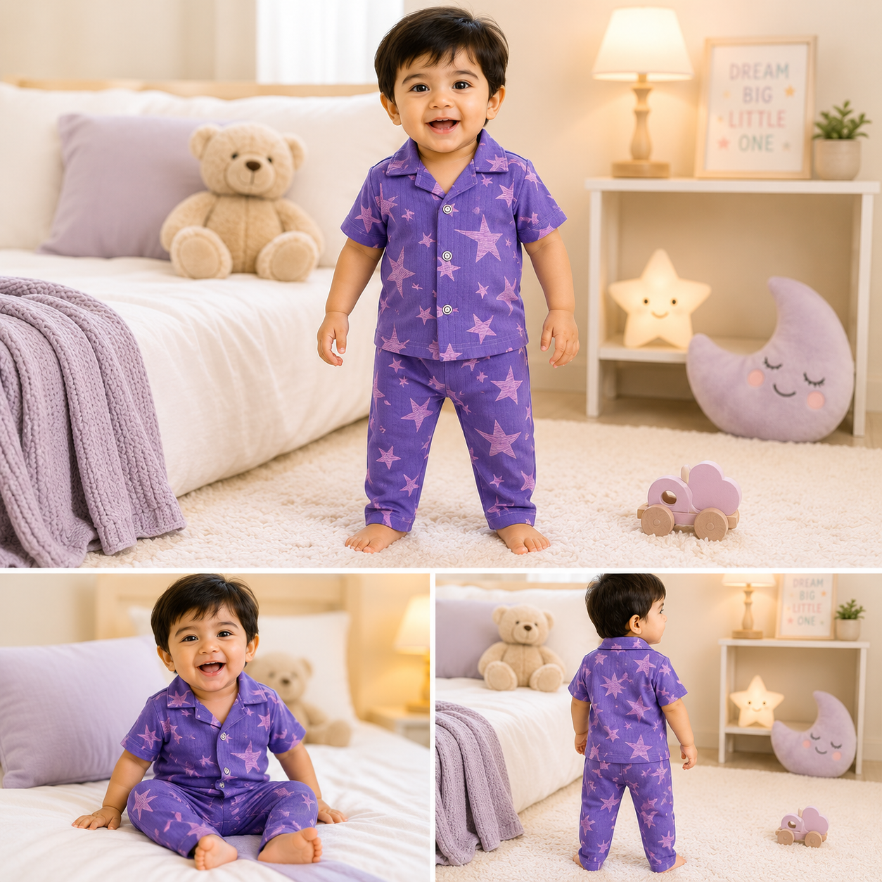 Premium Ribbed Collar Sets (Purple Star)