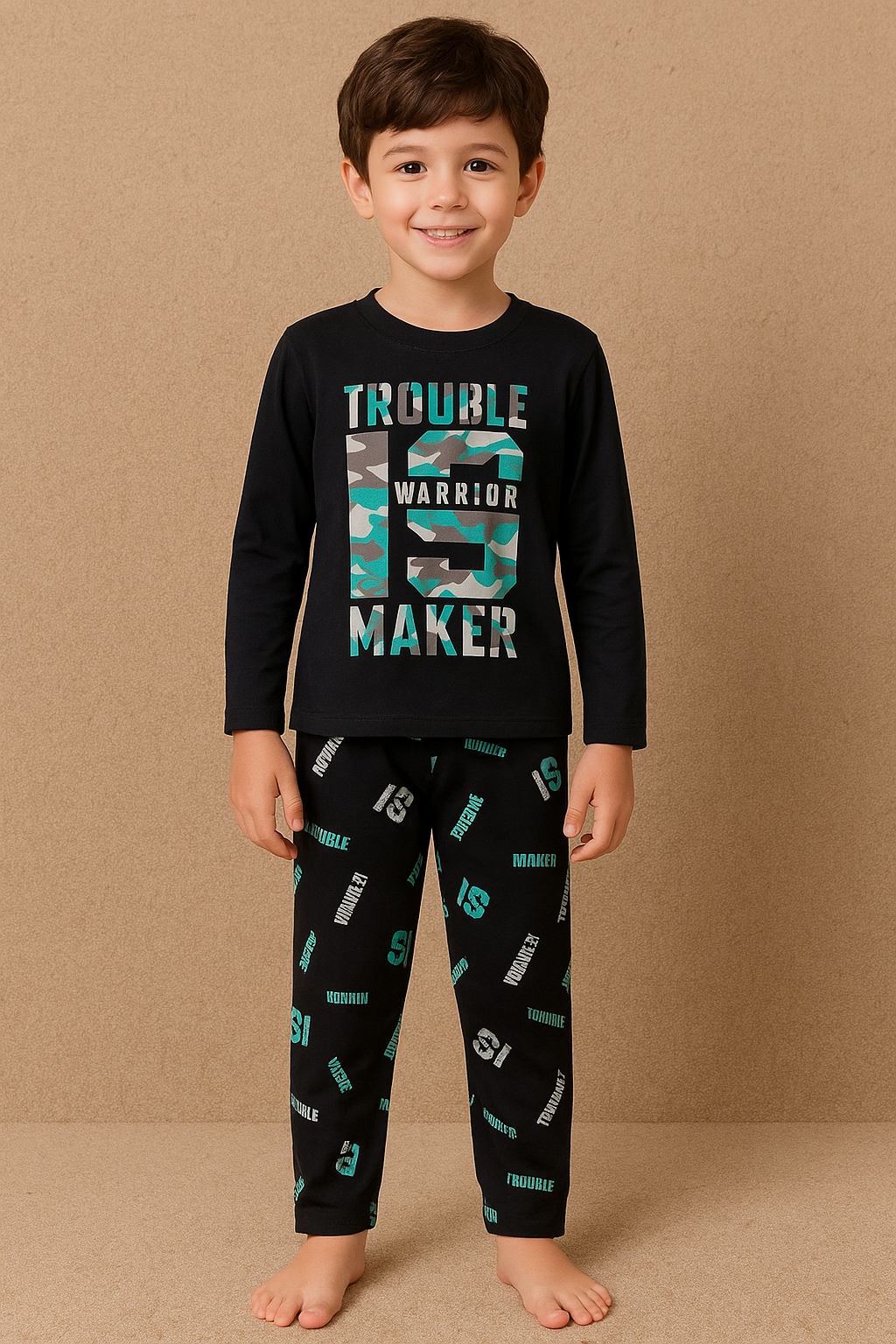 Premium Full sleeves Tshirt with Pant (Trouble Maker)