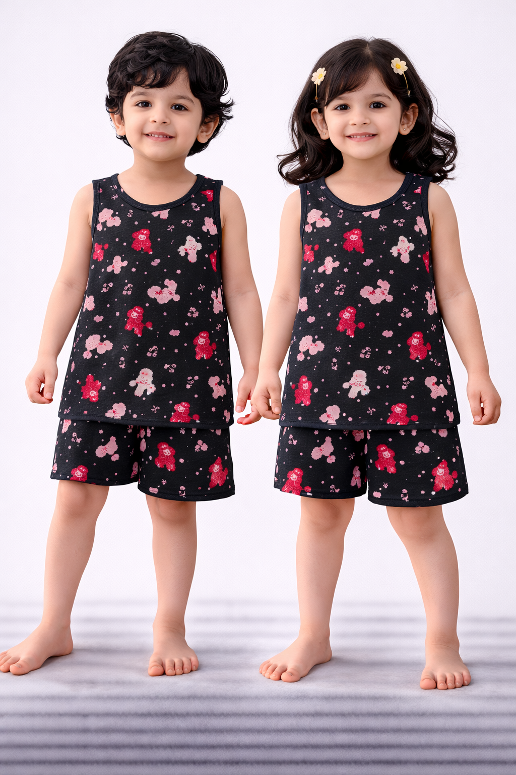 Cotton Sleeveless Shorts Sets (Bussy Puppies)