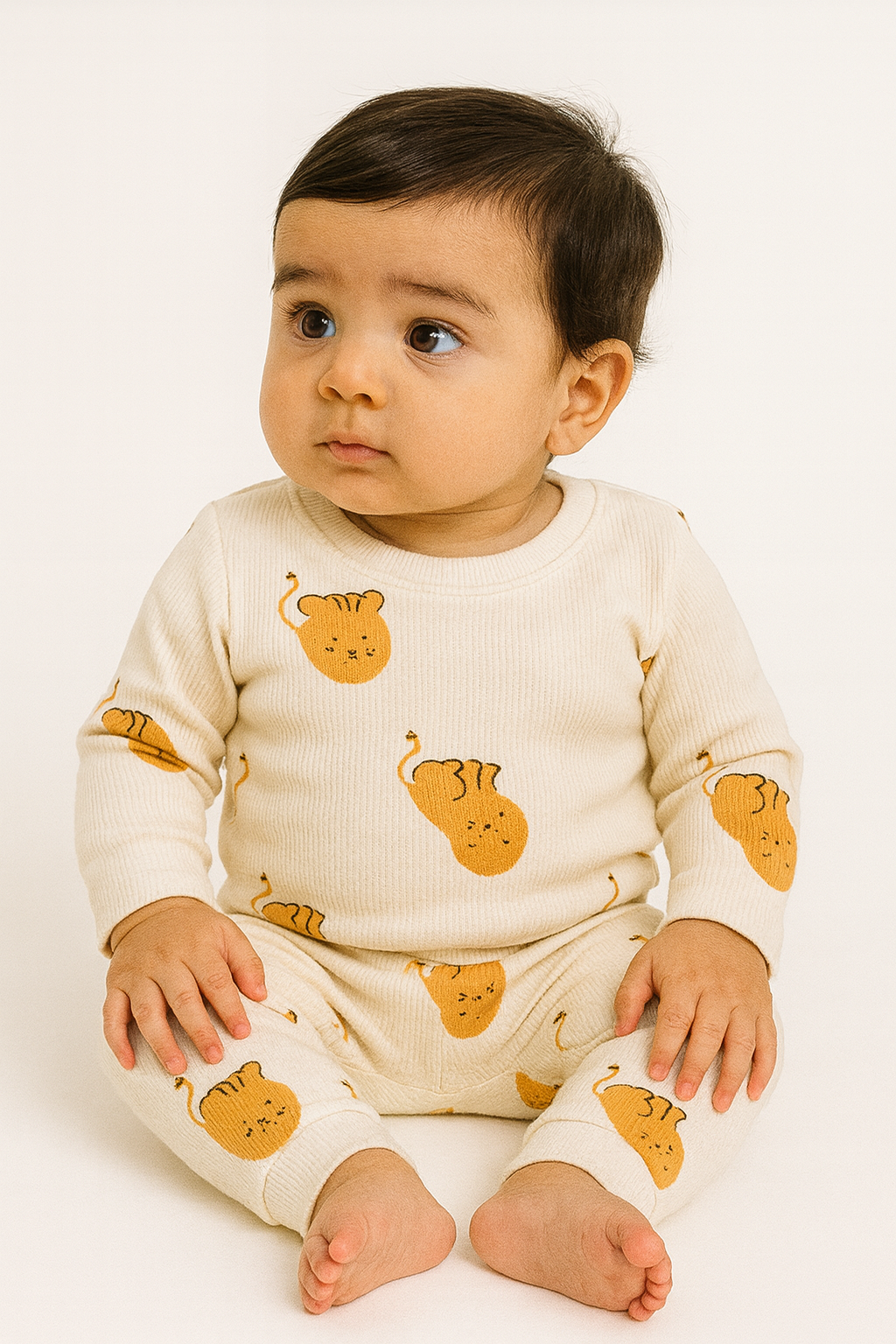 Premium Full sleeves Ribbed Tshirt with Pant (Cute Simba , The King)