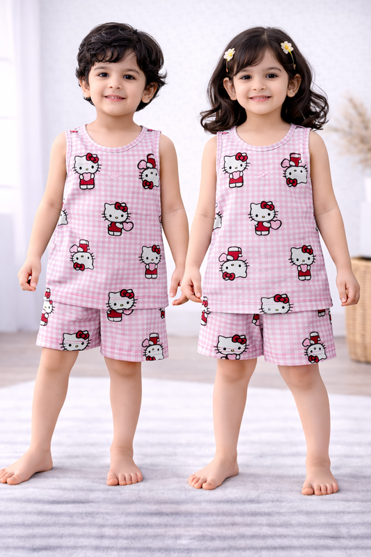 Sleeveless Shorts Sets (Kutty Kitties)