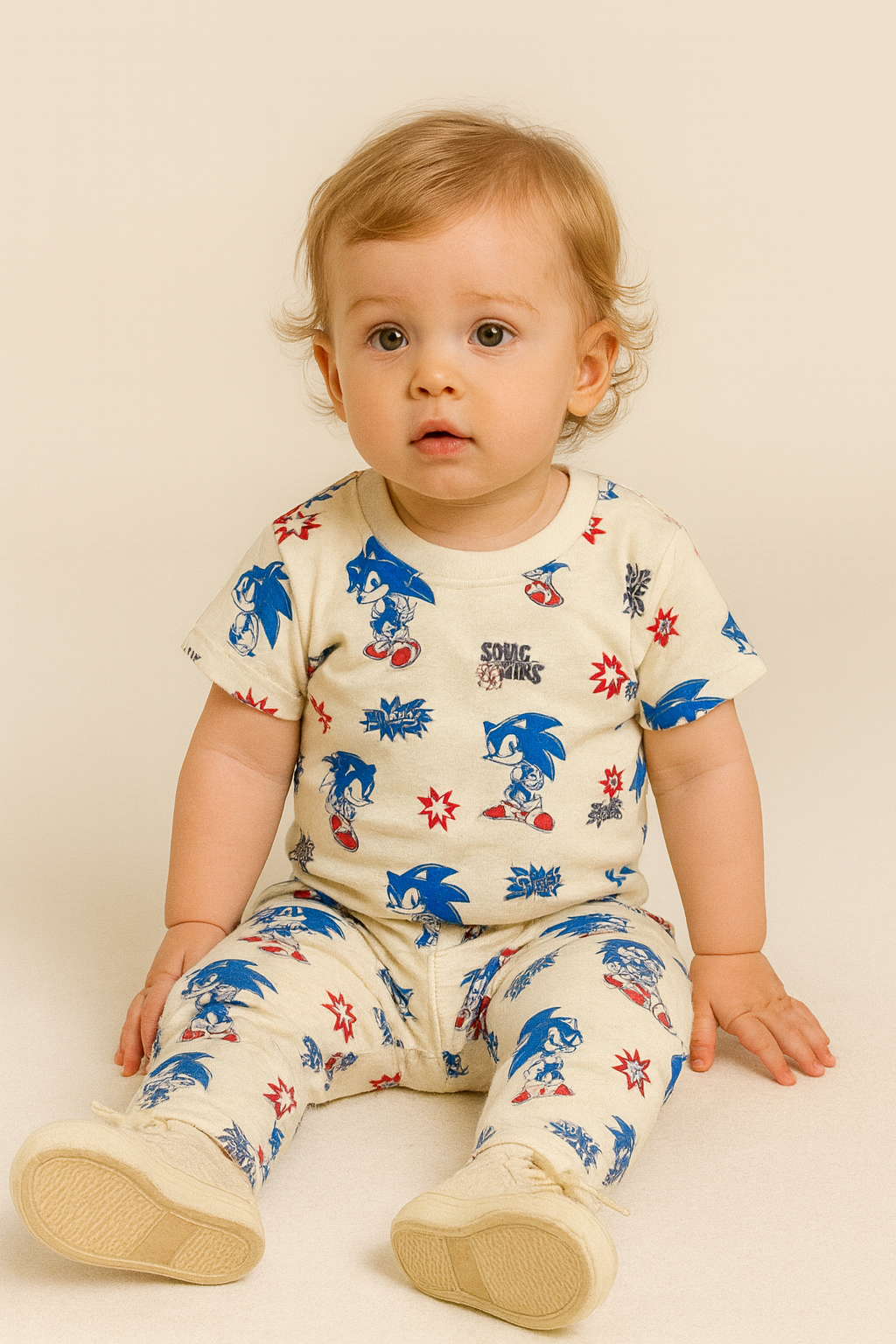 Half sleeves Cotton Tshirt with Pant (Sonic)