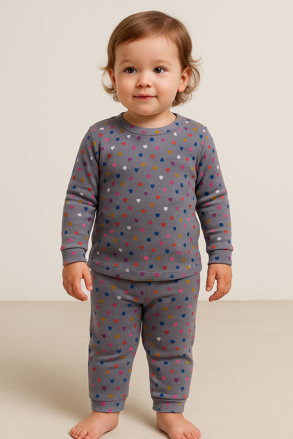 Kids’ Loungewear Ribbed sets (Stealing Hearts)  (2-5 Yrs)