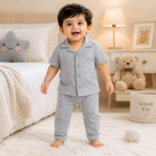 Premium Ribbed Collar Sets (Gray Rabbit Face)