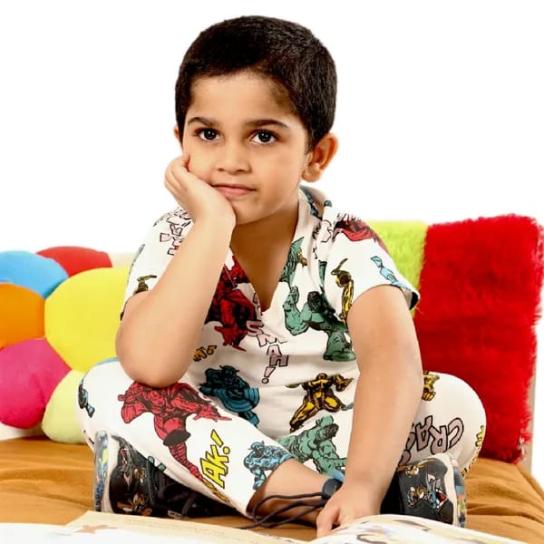 Half Sleeves Pajama Set (Avengers) - sanright