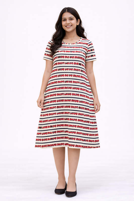 Women's Long  A-Line Top (Trucks)