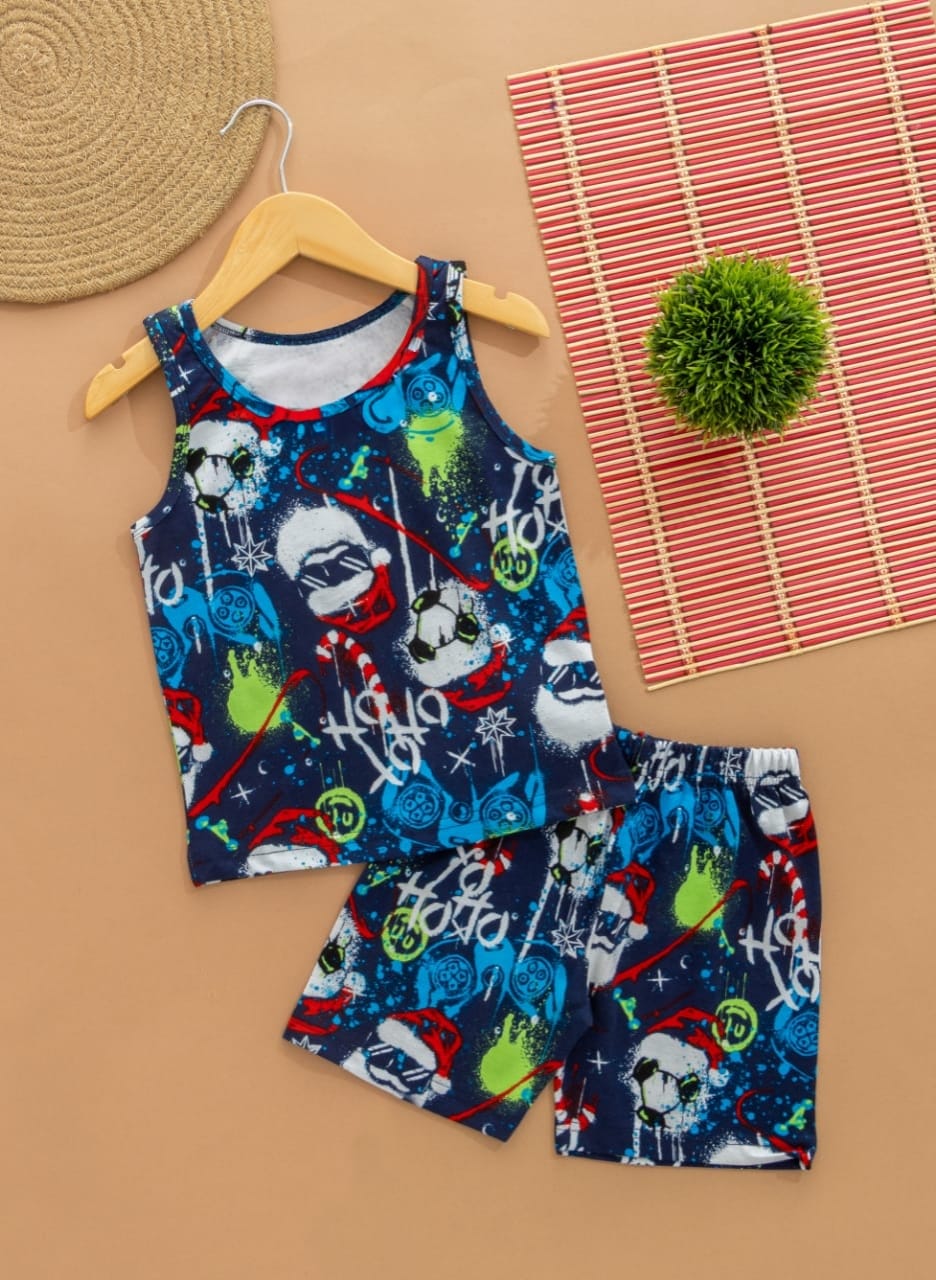 Sleeveless Shorts Sets(Multi Splash) - sanright