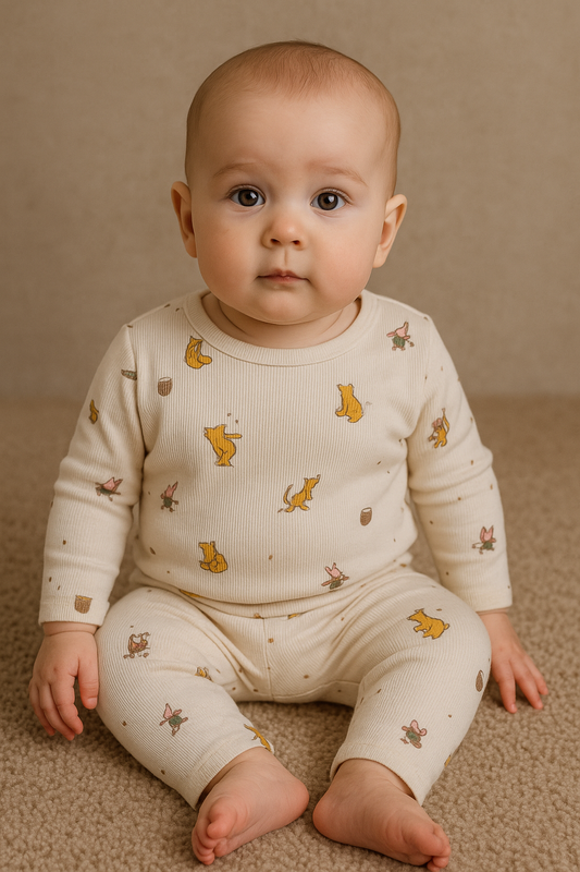 Premium Full sleeves Ribbed Tshirt with Pant (Animals Play)