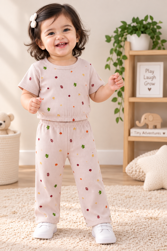 Crop Top & Pant Set ( Butta flower)
