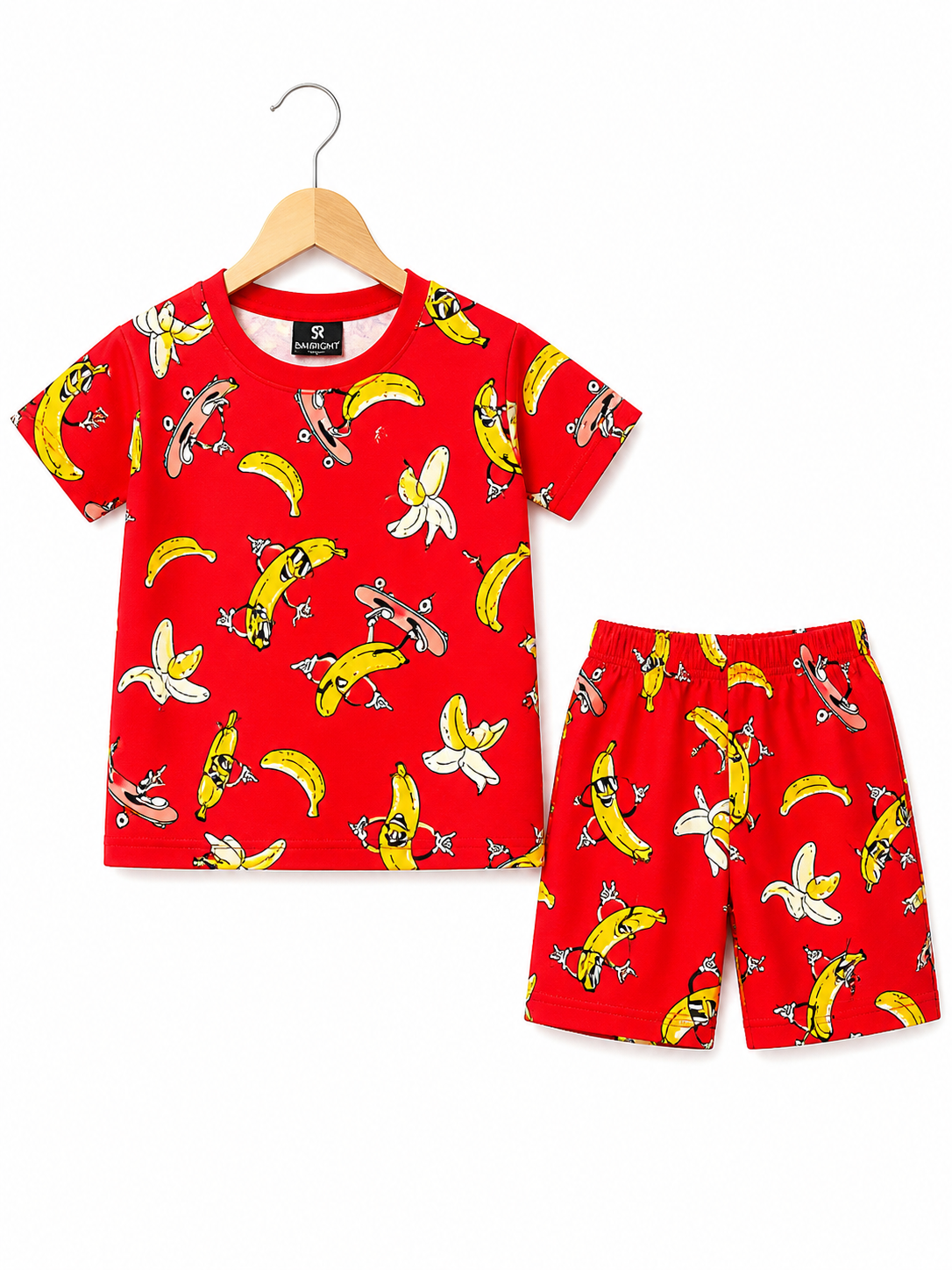 (DS012) - Drop-Shoulder Tshirt & Shorts sets (Red Banana Skating)