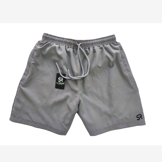 QUICK DRY RUNNING SHORTS WITH NET INSIDE (LIGHT GREY) - sanright